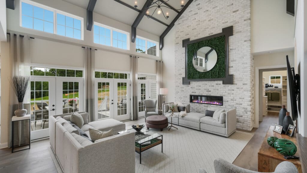 family room at the Squire's Ridge model home
