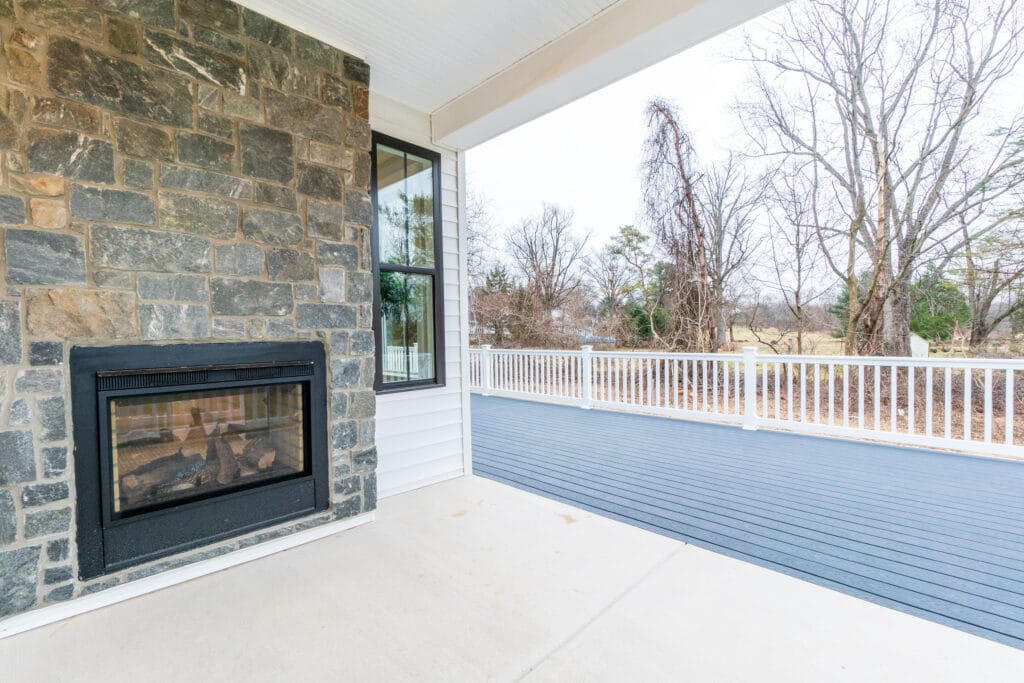 outdoor fireplace