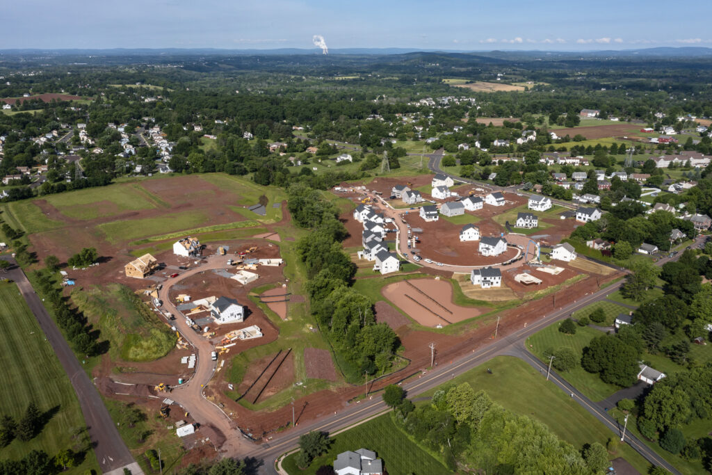 overhead view of community