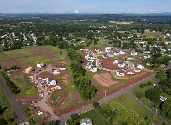 overhead view of community