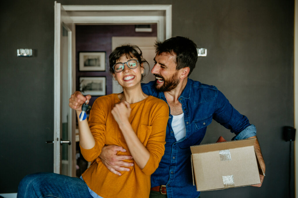couple moving in to new home