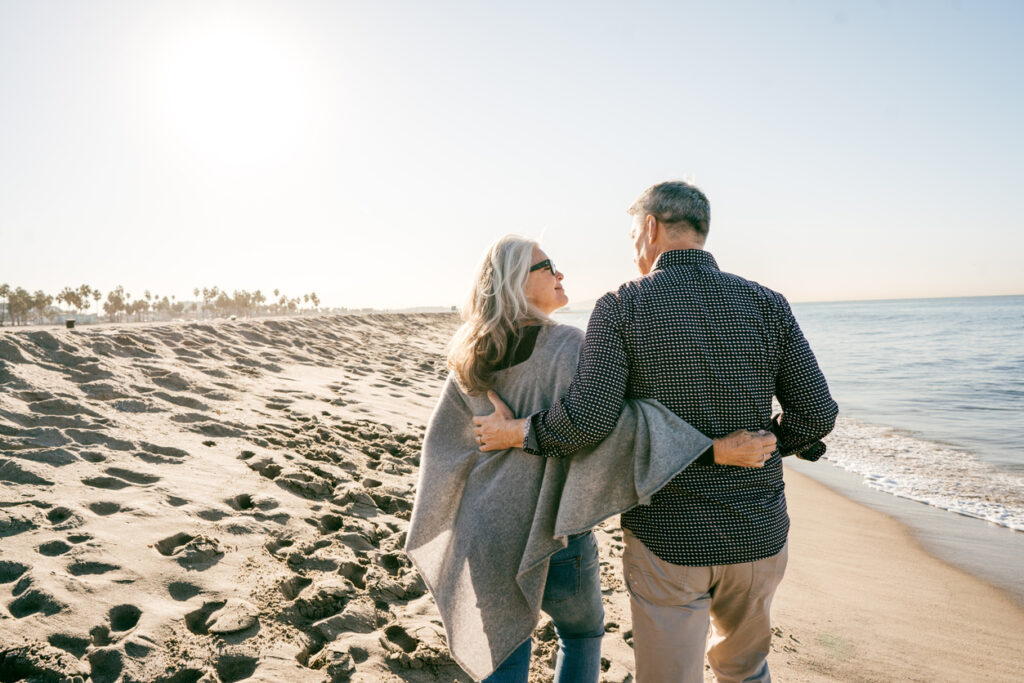 Senior couple on beach