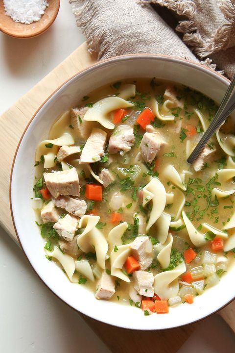 bowl of chicken noodle soup