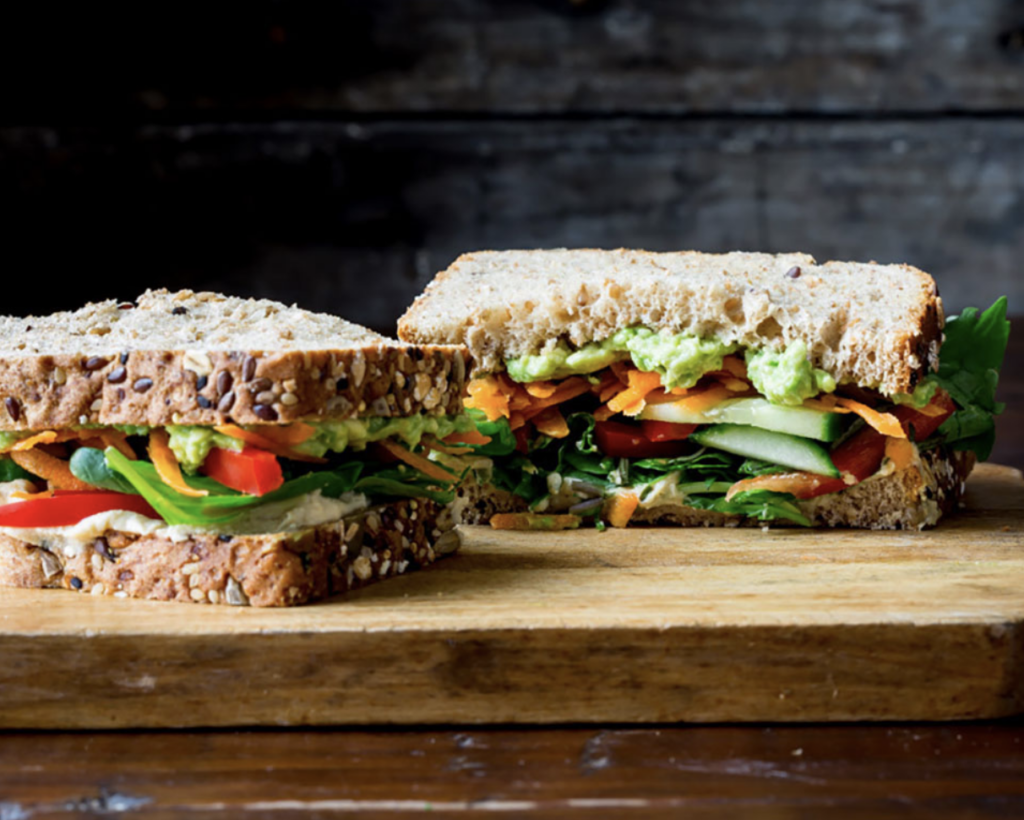 Veggie and Hummus Sandwich
