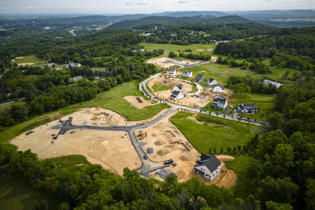 aerial view of the estates at painter farm