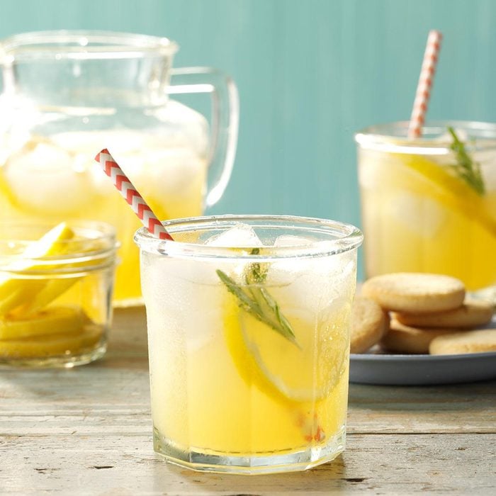 glasses of rosemary lemonade
