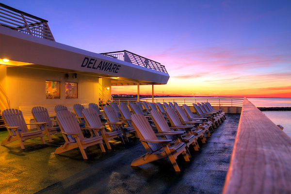 the deck of the cape may-lewes ferry