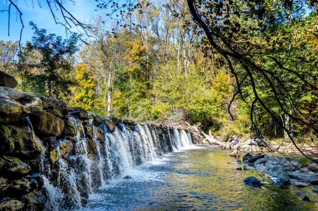 ridley creek state park waterfall
