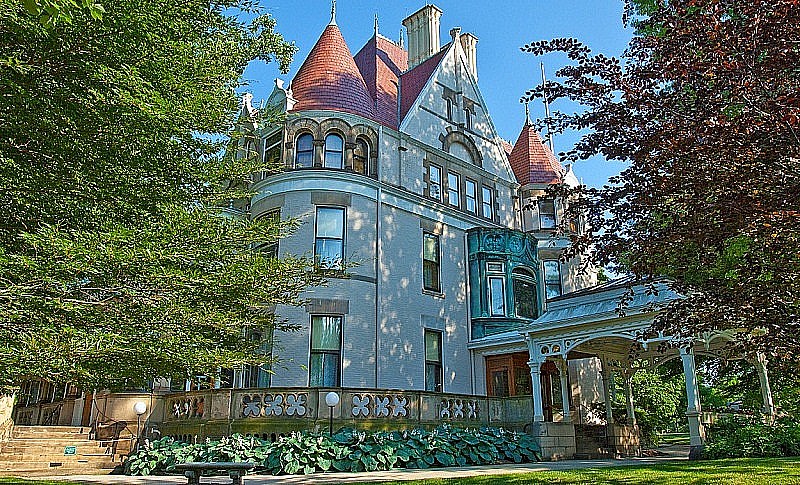 exterior of the clayton mansion