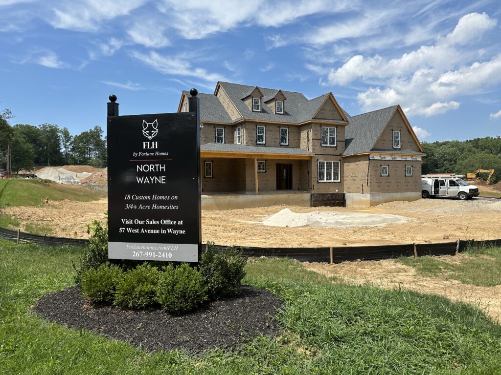 north wayne new home under construction