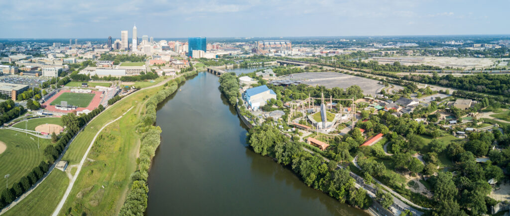 aerial view of indianapolis