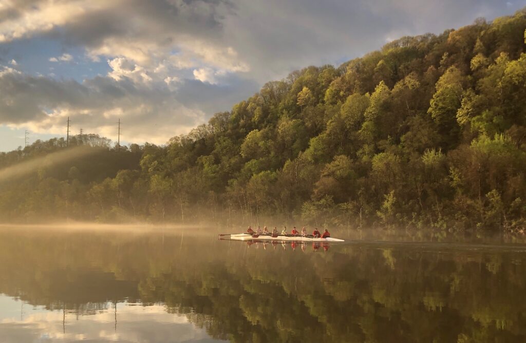 people rowing in the Allegheny River