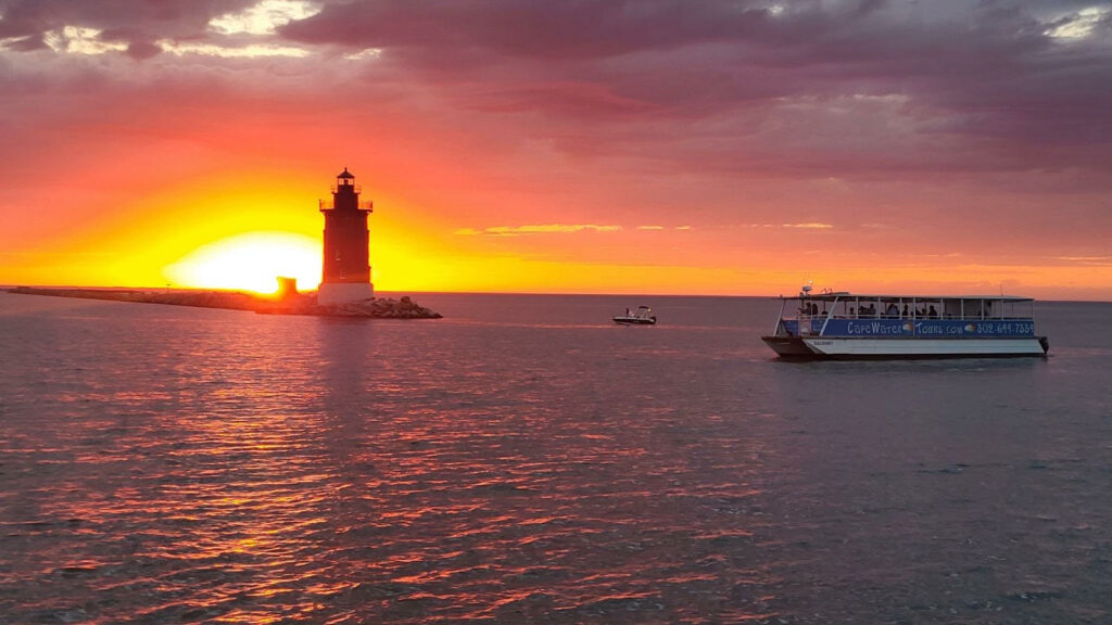 cape water tours and taxi giving an ocean tour of coastal delaware