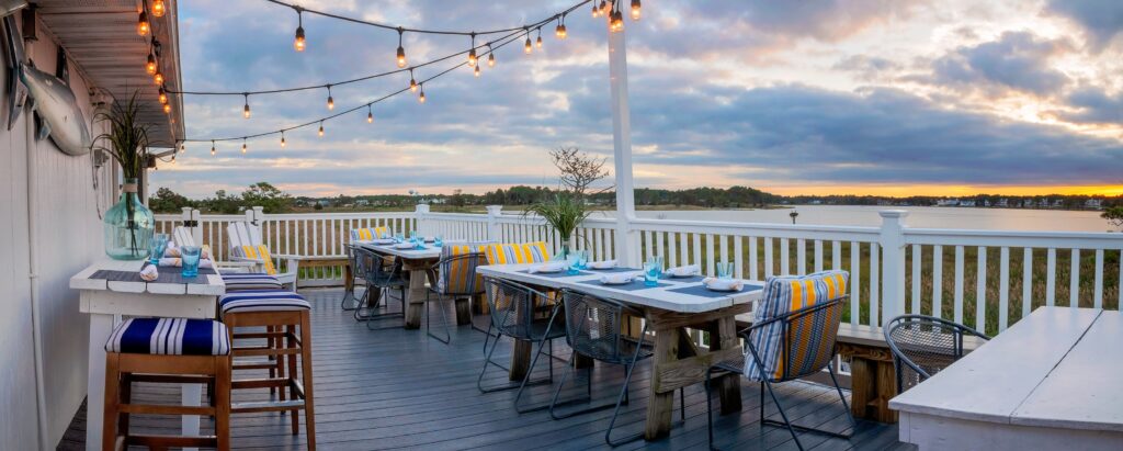 bluecoast restaurant at sunset in bethany beach, DE