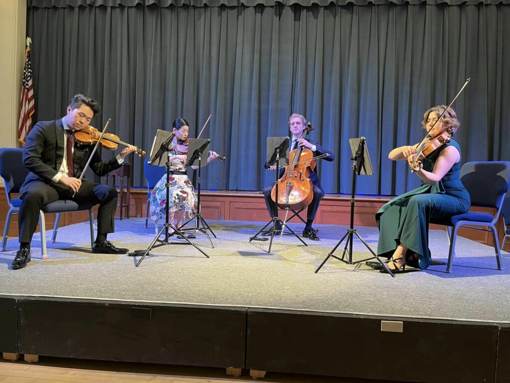 classical musicians playing at coastal concerts