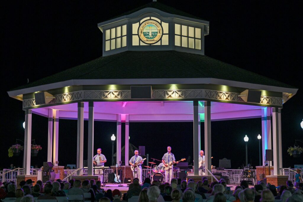 rehoboth beach bandstand - night concert