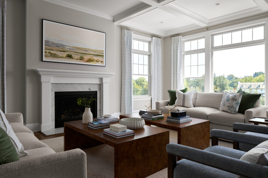 foxlane model home living room interior