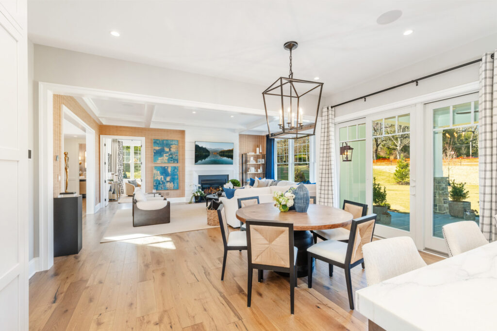 foxlane homes living room and dining room model home interior