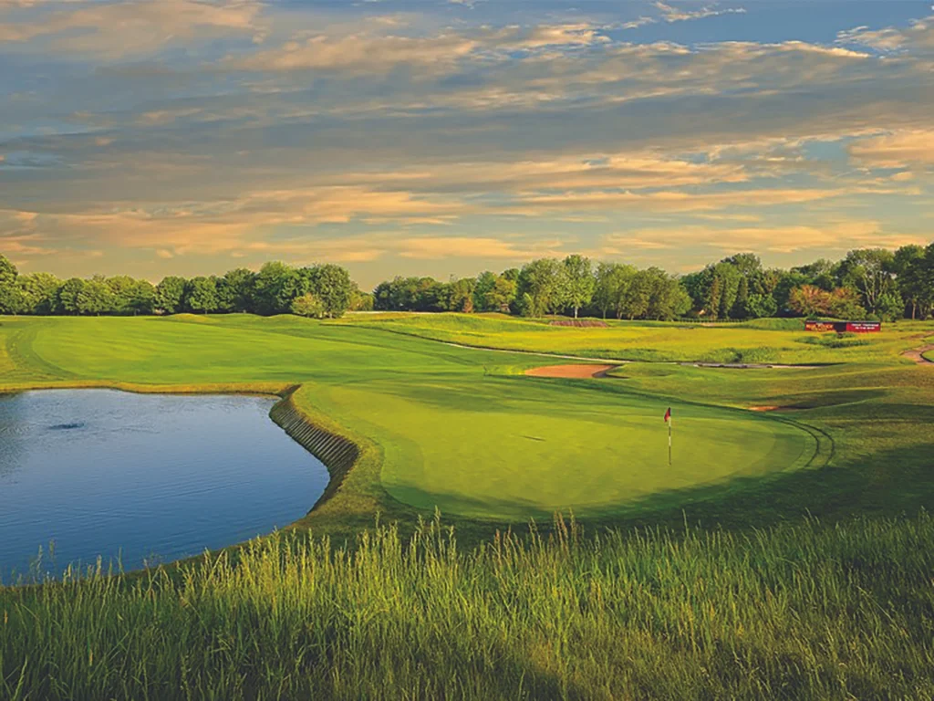 an aerial view of crooked stick golf club