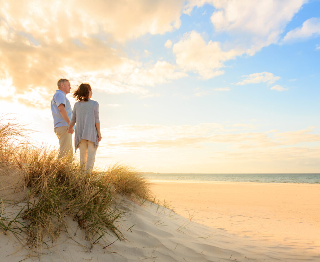 Mature couple at beach