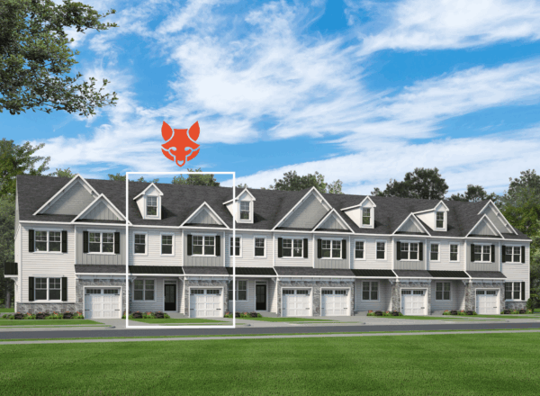 TO‑80 front elevation rendering – new construction single family home by Foxlane Homes